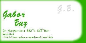 gabor buz business card